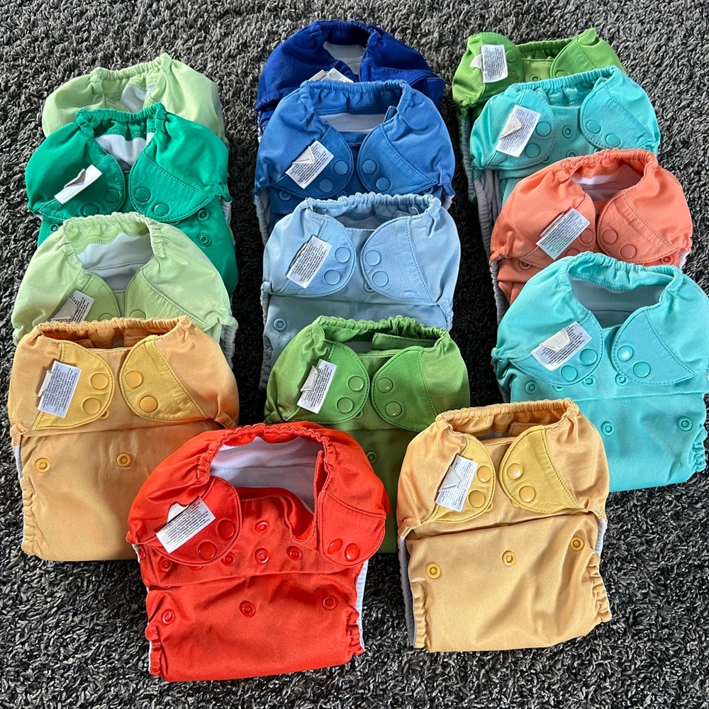 14 Bum genius cloth diapers
